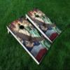 Distressed America 12 USA Flag Cornhole WRAP Set Vinyl Board Decal Baggo Bag Toss Boards * Made in The USA * view 1