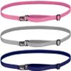 Hipsy Women's Elastic & Adjustable Stretchy Running Headband Multi Pack (Navy/Silver/Pink Elastic 3pk) view 1