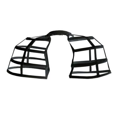 TNUEM Women's Victorian Elizabeth Cage Hoop Skirt Double Pannier Bustle Cage Underskirt Black