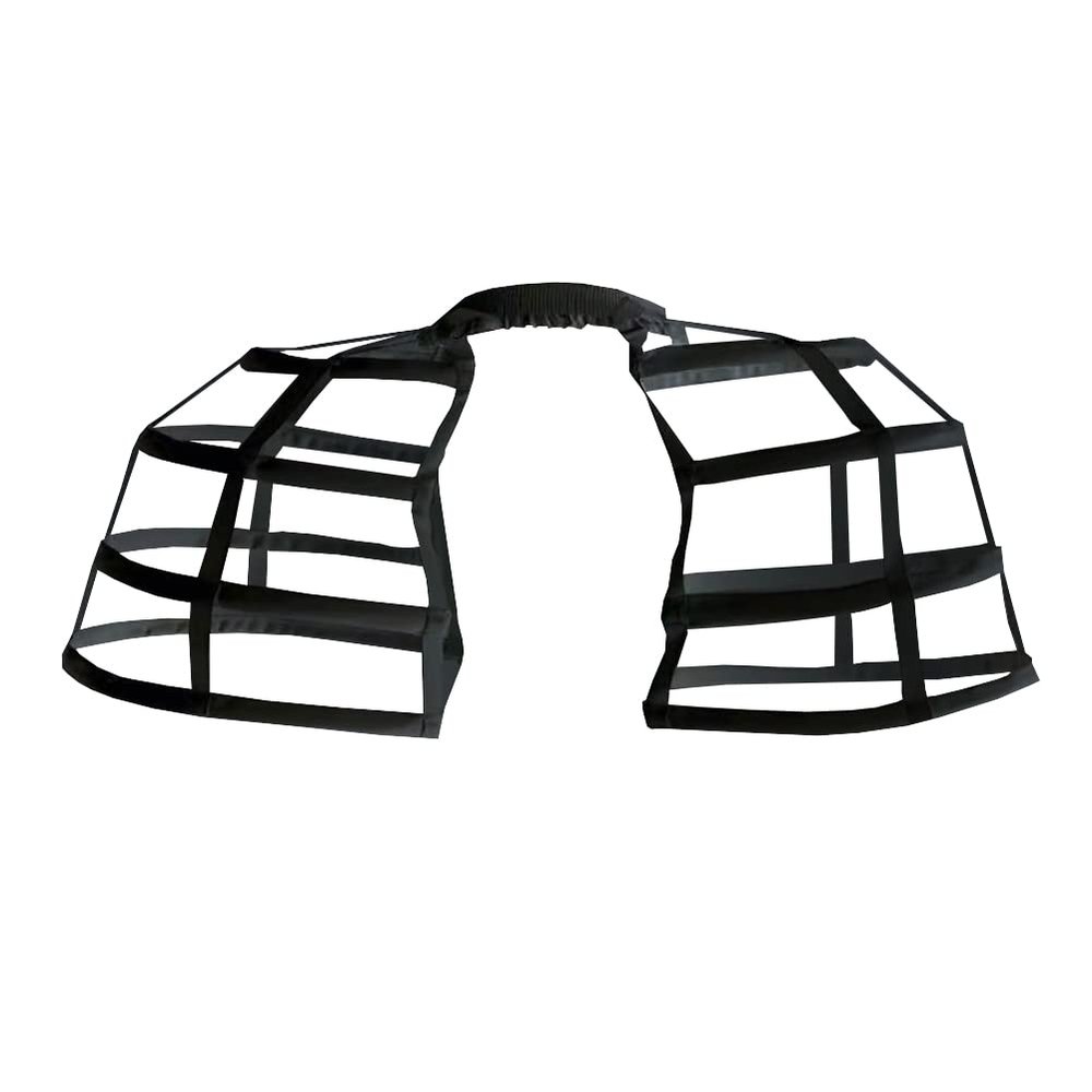 TNUEM Women's Victorian Elizabeth Cage Hoop Skirt Double Pannier Bustle Cage Underskirt Black