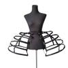 TNUEM Women's Victorian Elizabeth Cage Hoop Skirt Double Pannier Bustle Cage Underskirt Black view 2