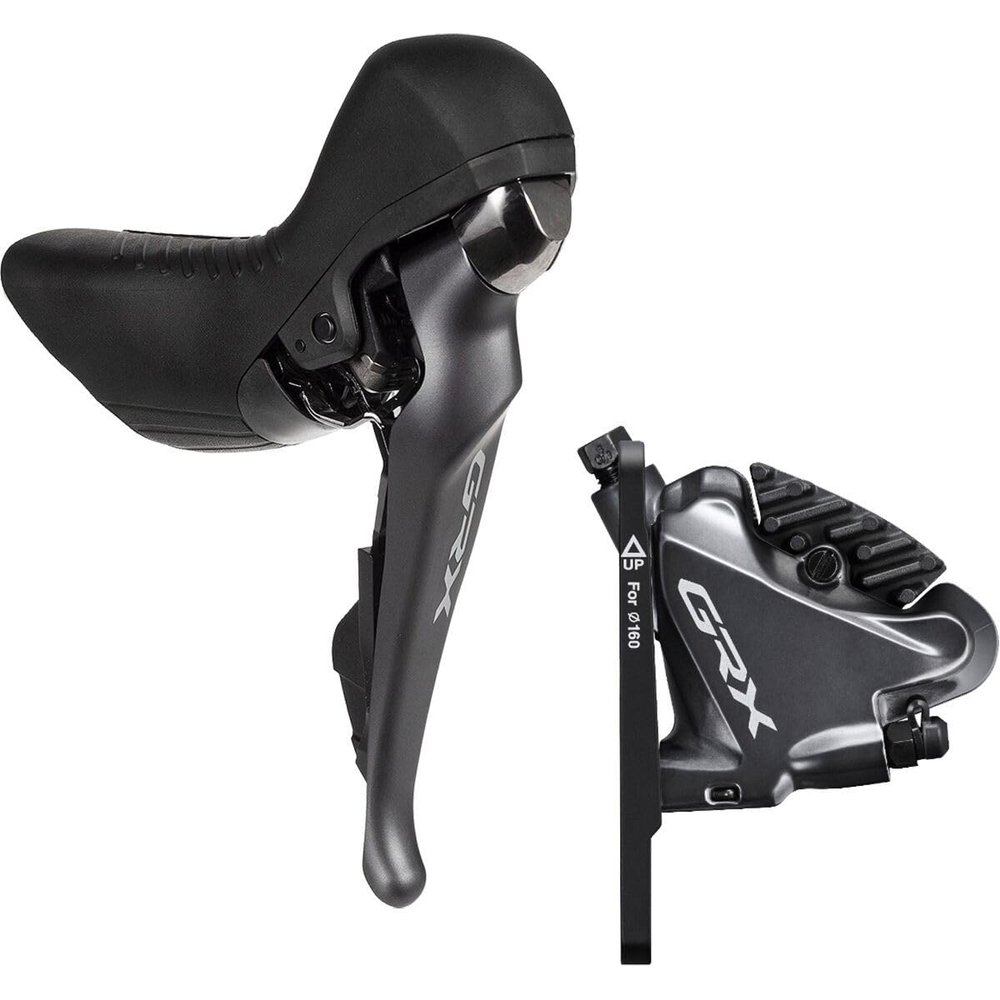Shimano GRX ST-RX810 2 x 11-Speed Left Drop-Bar Shifter/Hydraulic Brake Lever with BR-RX810 Flat Mount Caliper, 1000mm Hose