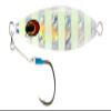 Nomad Design Back Slide Jig  Versatile Classic Teardrop Shape Shallow & Deep Water Fishing, BKK Assist Hooks The Gypsy 80g - 3oz - Silver Glow Stripe view 1