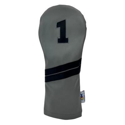 Gray and Black Sunfish Leather Driver Golf Club Headcover
