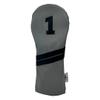 Gray and Black Sunfish Leather Driver Golf Club Headcover view 1