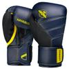 Hayabusa T3 Boxing Gloves for Men and Women Wrist and Knuckle Protection, Dual-X Hook and Loop Closure, Splinted Wrist Support, 5 Layer Foam Knuckle Padding - Navy/Yellow, 14 oz view 1