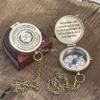 Personalized Compass Engraved Compass Antique Compass Brass Compass Gift for Graduation, Anniversary, Baptism, Retirement, Christmas - Working Compass view 2