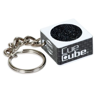 Cue Cube Pool Billiard Cue TIP TOOL 2 in 1 Shaper Scuffer with Keychain Nickel Radius Choose your Color (White)