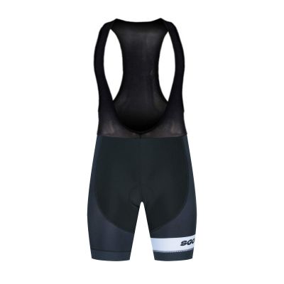 SGCIKER Men's White Laser Cut Cycling Bib Shorts Bike 9D Gel Padded Cycle Tights Italia Power Band Bicycle Pants (L)