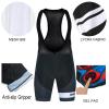 SGCIKER Men's White Laser Cut Cycling Bib Shorts Bike 9D Gel Padded Cycle Tights Italia Power Band Bicycle Pants (L) view 3