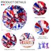 AUHOKY 4 Packs Metallic Cheerleading Cheer Pom Poms, Fluffy Cheerleader Pompoms with Finger-Friendly Ring, Cheering Pom poms for Squad Team Sports Game Dance Dress Party Kids Adults(Blue/Silver/Red) view 3