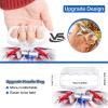 AUHOKY 4 Packs Metallic Cheerleading Cheer Pom Poms, Fluffy Cheerleader Pompoms with Finger-Friendly Ring, Cheering Pom poms for Squad Team Sports Game Dance Dress Party Kids Adults(Blue/Silver/Red) view 4