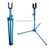 AMEYXGS Archery Bow Stand Holder Portable Foldable Bow Stand Aluminum Alloy Frame Holder Bracket for Bow Hunting Shooting Practice Competition (Blue) view 1