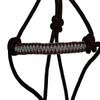 Y&Z Adjustable Nylon Horse Halter with Nylon Rope Lead (Brown & Grey, Full) view 3