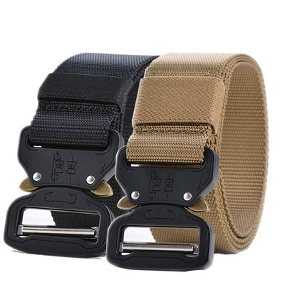 Trimming Shop Tactical Belt Adjustable Military Style Nylon Webbing Belt, 2pcs