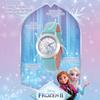 Disney Frozen Watch for Girls Ages 47 Featuring Princess Elsa  Gift for Toddlers Learning Time and Frozen Fans  Princess Character Dial, Silver Bezel, Blue Leather Strap view 2
