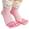 Women's Cotton Toe Socks,five Finger Socks,Funny and Funky cartoon theme sport Toe Socks (pig1 pink) view 1