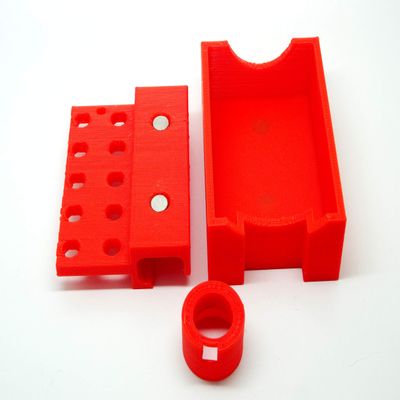 New Brass case shavings brassket Catcher, for The Hornady LNL Cam-Lock Trimmer (red)