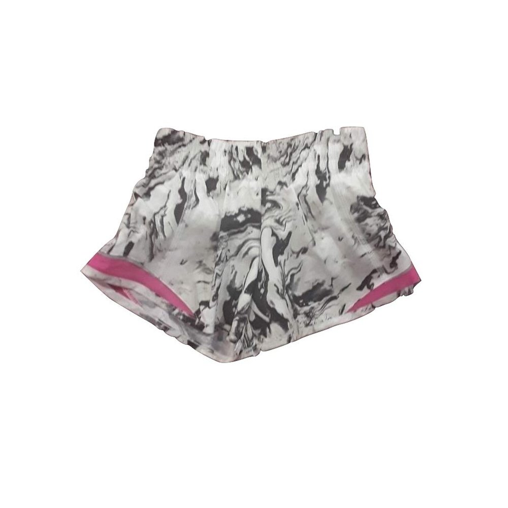 Athletic Works Active Running Shorts Choose from Colorful Solid and Print Styles (Little Girls & Big Girls) (Marble, XS (4-5))