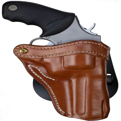 1791 GUNLEATHER K-Frame Revolver Paddle Holster - OWB CCW Leather Gun Holster for Belts - Right Handed - Fits Ruger GP100, Smith & Wesson K Frame and 686