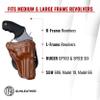1791 GUNLEATHER K-Frame Revolver Paddle Holster - OWB CCW Leather Gun Holster for Belts - Right Handed - Fits Ruger GP100, Smith & Wesson K Frame and 686 view 3