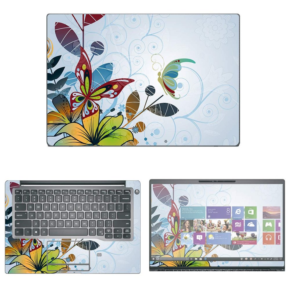 Decalrus - Protective Decal Floral Skin Sticker for Dell Latitude 7400 (14" Screen) case Cover wrap DellLatitude7400STND-170