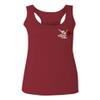 0184. dope Streetwear Graphic Good Vibe Red Rose Flowers Bones Hand Shaka Women's Tank Top Racerback (Maroon, Large) view 1
