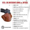 1791 GUNLEATHER P320c Optic Ready Holster - OWB CCW Leather Gun Holster for Belts - Right Handed - HK VP9sk, P2000, 45c, SIG P229c and Most compacts with Rails view 3