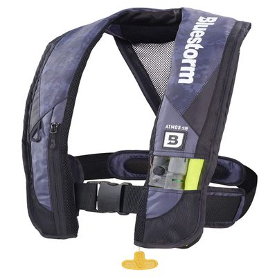 BLUESTORM Atmos 40 Automatic/Manual Inflatable PFD Life Jacket for Adults (Apex Black) | US Coast Guard (USCG) Approved Life Vest