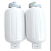 Dock Edge + Twin Eye, Dolphin Boat Fender, Ribbed, 5.5"x20", White, 2-Pack view 1