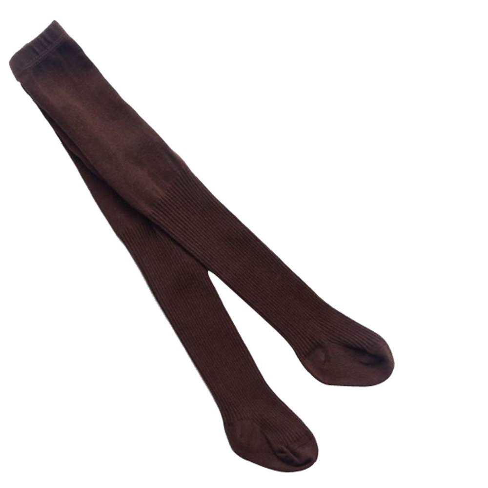 Ding-dong Baby Kid Girl Cotton Tights(Style 8, Dark Coffee,2-4T)