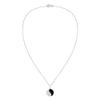 AeraVida Sacred Balance Yin and Yang Simulated Black Onyx Inlay .925 Sterling Silver Pendant Necklace view 4