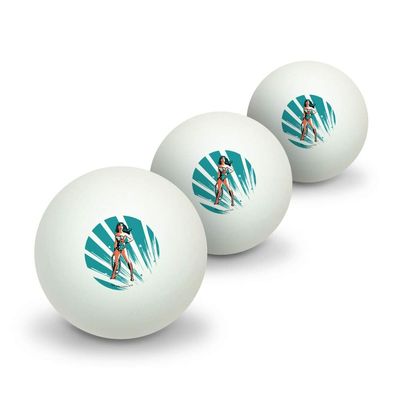 GRAPHICS & MORE Wonder Woman Flashing Lights Novelty Table Tennis Ping Pong Ball 3 Pack