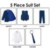 Spring Notion Big Boys' Modern Fit Blue Suit Set 3M view 4