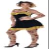 California Costumes Womens The Amazing Tattooed Lady Adult Costume Black view 2