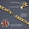 Estendly 18k Gold Plated 24 Inches Figaro Chain Necklace 6.5MM Stainless Steel Figaro Link Chain for Men Women view 4