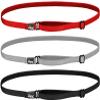 Hipsy Women's Elastic & Adjustable Stretchy Running Headband Multi Pack (Black/Silver/Red Elastic 3pk) view 1