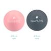 Navaris Lacrosse Massage Balls (Set of 2) - 2 1/2" Diameter Ball Set for Back, Feet, Muscles - Includes Firmer Ball and Softer Ball - Dark Blue, Pink view 3