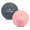 Navaris Lacrosse Massage Balls (Set of 2) - 2 1/2" Diameter Ball Set for Back, Feet, Muscles - Includes Firmer Ball and Softer Ball - Dark Blue, Pink view 4