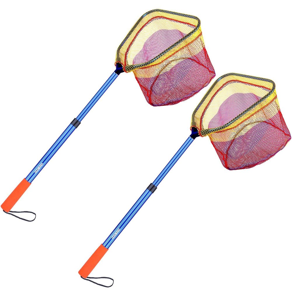 PortaPocket Kids Fishing telescoping Bait and Minnow Net, 11.4" Depth, 30" Handle