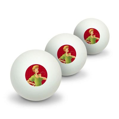 GRAPHICS & MORE Scooby-Doo Shaggy Character Novelty Table Tennis Ping Pong Ball 3 Pack