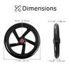 AlveyTech 200mm Black Wheel Green Hub for the Razor A5/Carbon Lux, Stiga - Replacement Durable Polyurethane 8" Caster Wheels for Kick Scooters, Trikes, Carts, Kids Folding Scooter Parts, DIY Install view 2