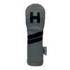 Gray and Black Sunfish Leather H Hybrid Golf Club Headcover view 1