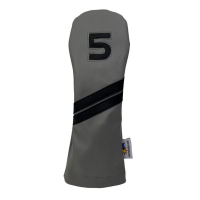 Gray and Black Sunfish Leather 5 Wood Fairway Golf Club Headcover