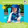 Flap Happy Baby Sun Hat - UPF 50+ Swim Hat with Neck Flap for Sun Protection, Floats on Water, Recycled Fabric - White, XX-Large view 3
