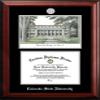 Campus Images NCAA Colorado State Rams Unisex Silver Medallion Frame Colorado State University 11w x 8.5h Silver Embossed Diploma Frame Lithograph, Brown, One Size view 1