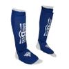 BadBoxe Muay Thai, Boxing, Kickboxing,Karate, Taekwondo, MMA Elastic Cloth Shin & Instep Padded Guards, Shin in Steps, Shin Guards, Different Sizes (Pair) (Blue/White, S/M) view 2