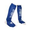 BadBoxe Muay Thai, Boxing, Kickboxing,Karate, Taekwondo, MMA Elastic Cloth Shin & Instep Padded Guards, Shin in Steps, Shin Guards, Different Sizes (Pair) (Blue/White, S/M) view 4