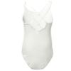 JEATHA Kids Girls Gymnastics Leotard Ballet Dance Top Sleeveless Spaghetti Straps Cross Back Athletic Bodysuit White 10-12 view 2