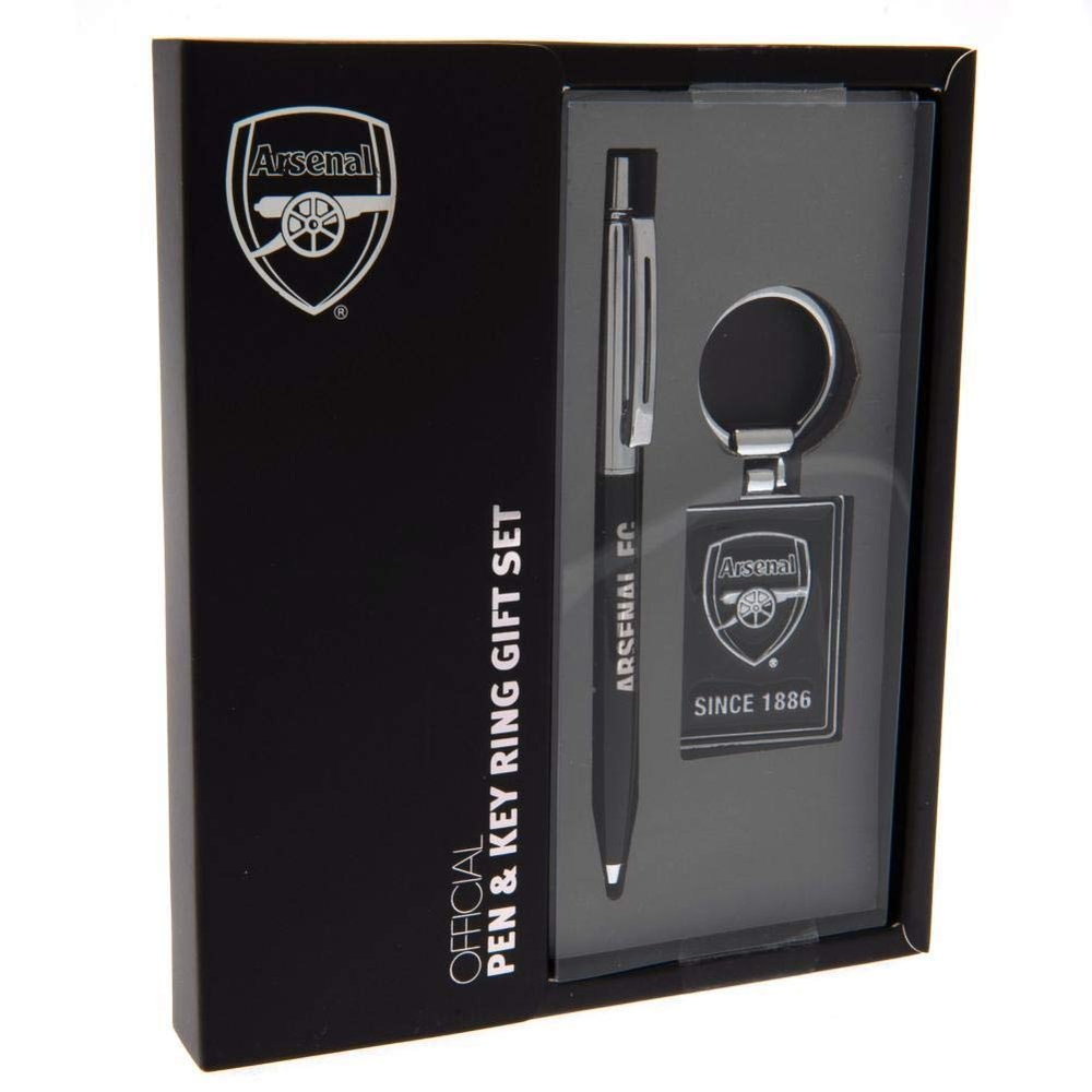 Arsenal FC Pen and Keychain Set (One Size) (Black/Silver)